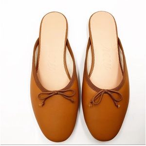 New JCrew Leather Ballet Mule 7.5